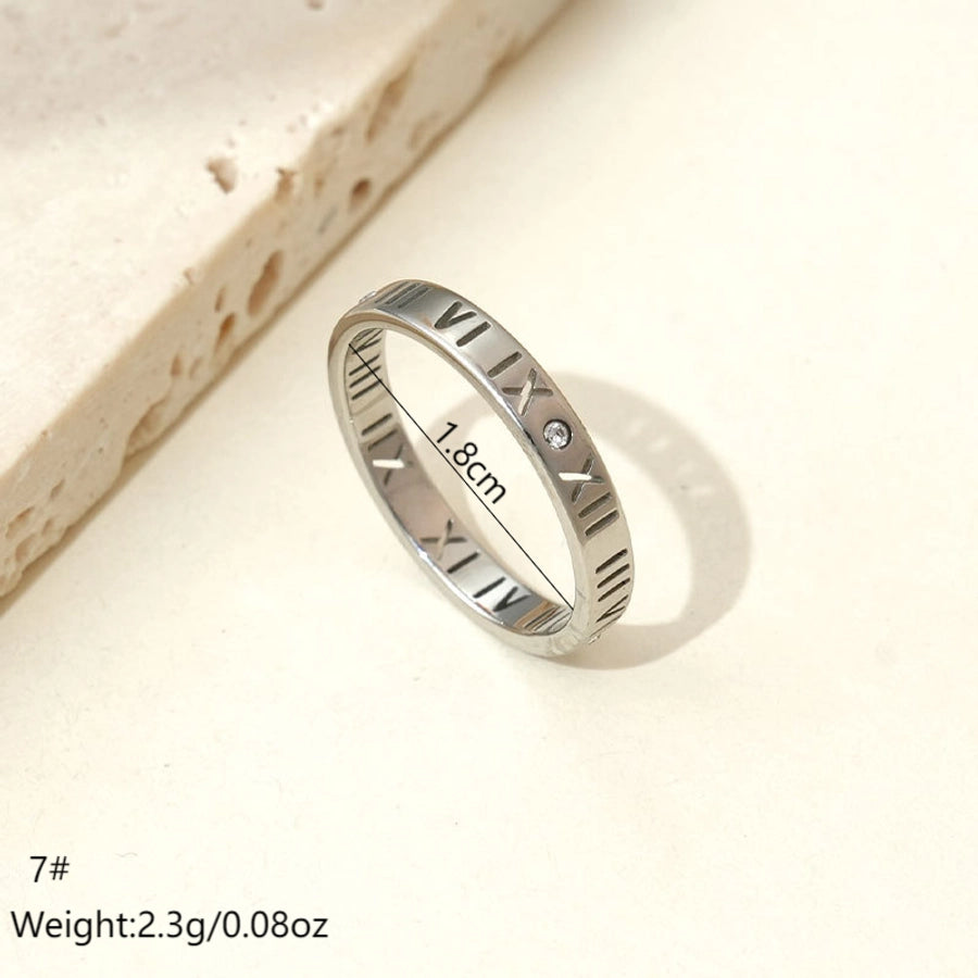 Roman Numeral Ring [304 Stainless Steel14K Gold Plated]