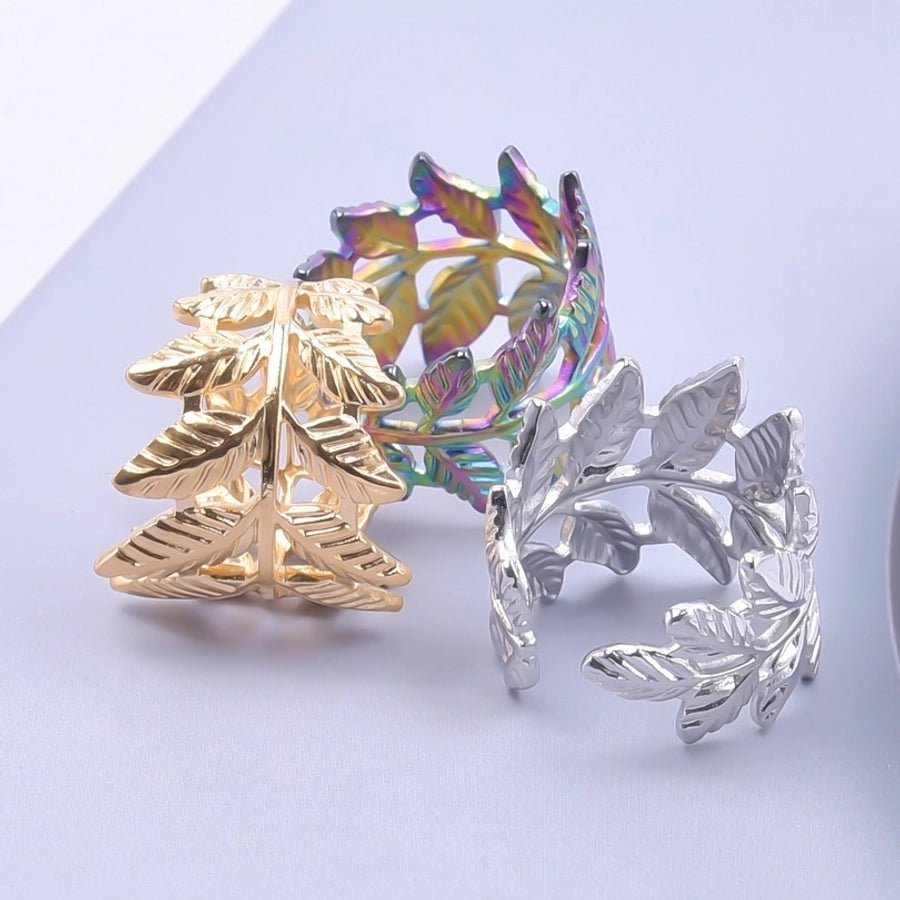 Leaves Ring [304 Stainless Steel]