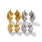 Water Droplets Zircon Earrings [304 Stainless Steel,18K Gold Plated]