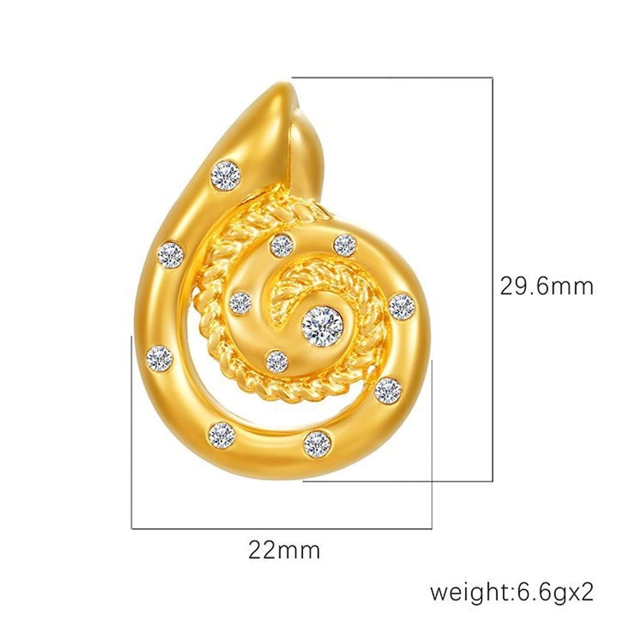 Orecchini zirconi conchiglie in stile marino [304 acciaio inossidabile]