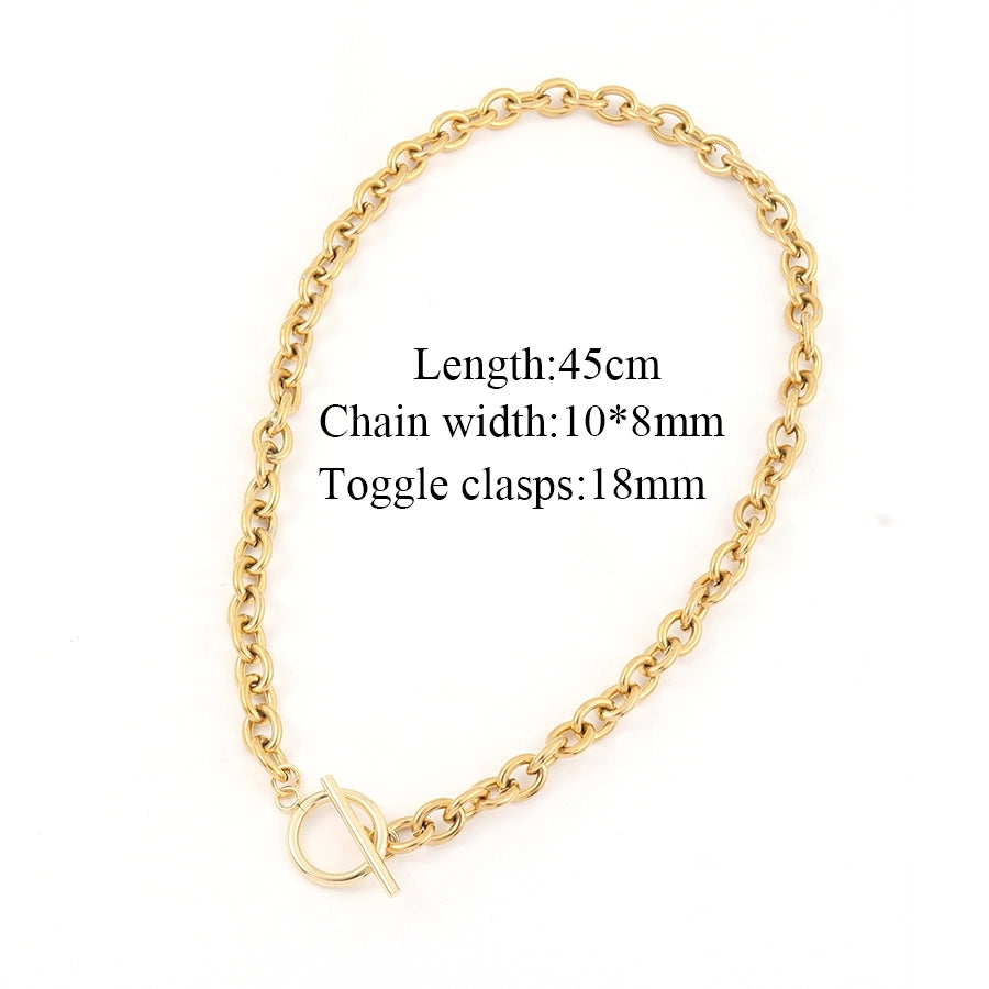 Circle Chain Necklace [201,304 Stainless Steel]