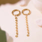 Flower Drop Earrings [304 Stainless Steel, 18K Gold Plated]