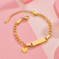 Love Heart Bracciale [201 in acciaio inossidabile, oro 18K placcato]