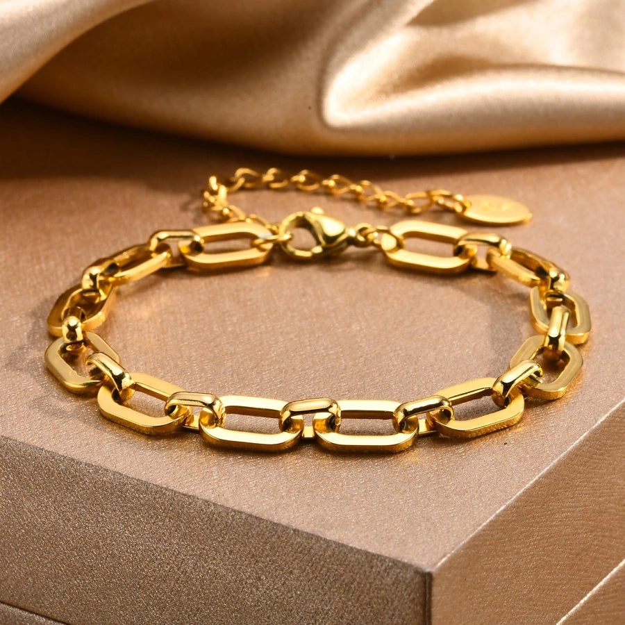 Cable Chain Bracelet/Necklace [304 Stainless Steel,18K Gold Plated]