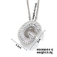 Three-dimensional Letter Zircon Pendant Necklace [304 Stainless Steel,Copper]