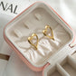 Hollow Heart Shape Earrings [304 Stainless Steel,18K Gold Plated]