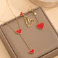 Red Heart Jewelry Set  [304 Stainless Steel]