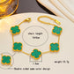 Four Leaf Clover Acrylic Bracelet/Earrings/Necklace [304 Stainless Steel,18K Gold Plated]