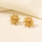 Round Style Sun Moon Earrings [304 Stainless Steel,18K Gold Plated]