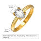 Zircon  Open Ring [201 Stainless Steel, 18K Gold Plated]