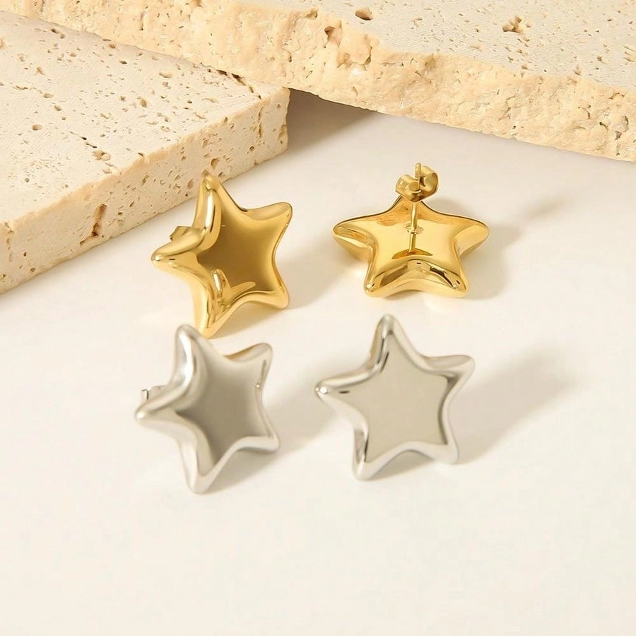 Star Stud Earrings [304 Stainless Steel]