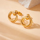 Gold Circles Earrings [304 Stainless Steel,18K Gold Plated]