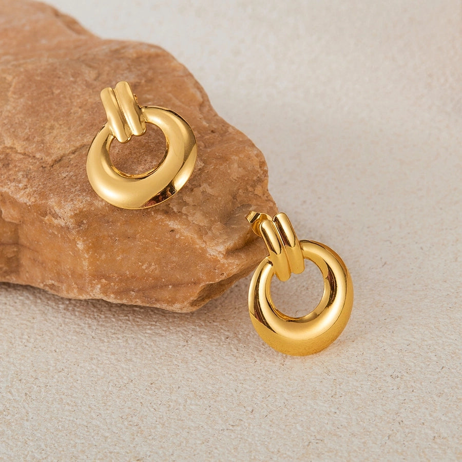 Geometric Earrings [304 Stainless Steel,18K Gold Plated]