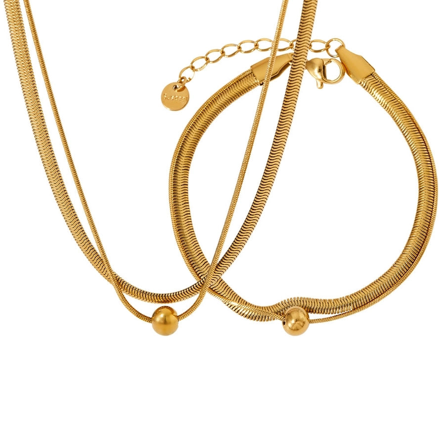 Gold Plated Bracelet/Necklace [304 Stainless Steel,16K Gold Plated]