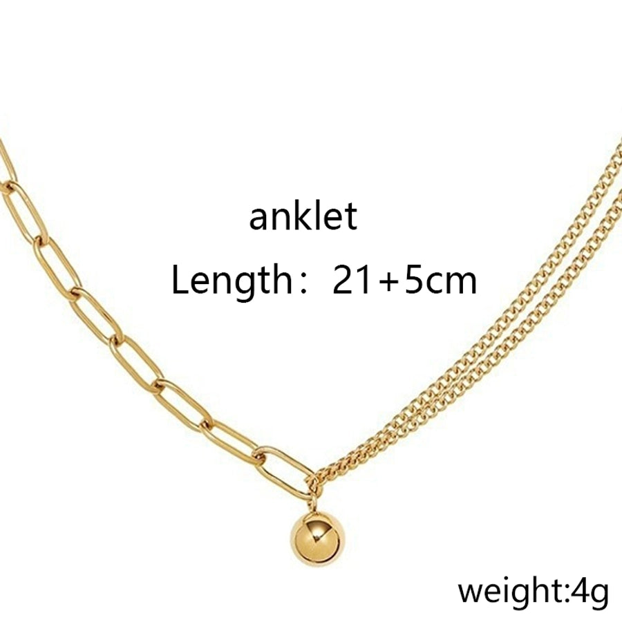 Vacation Round Anklet [304 Stainless Steel]