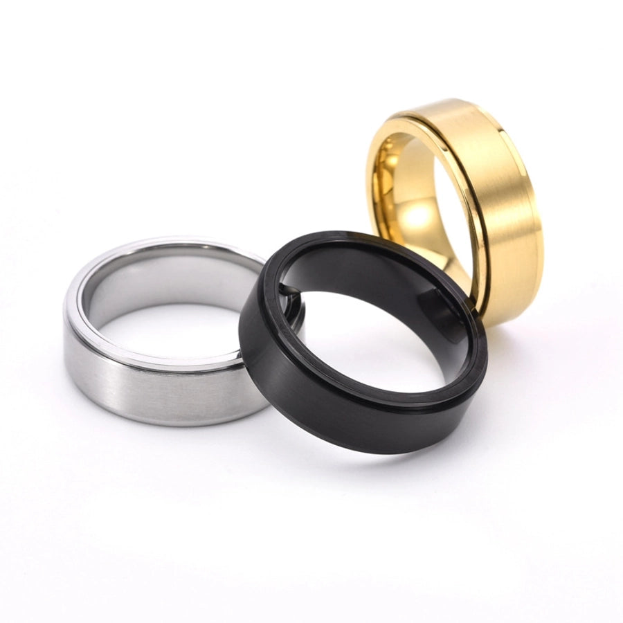 Retro Solid Color Ring [304 Stainless Steel18K Gold Plated]