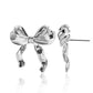 Bow Knot  Ear Studs [304 Stainless Steel,18K Gold Plated]