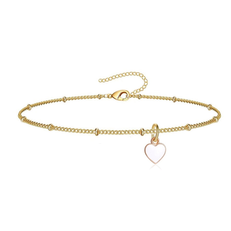 Heart Shape Chain Bracelet/Anklet [Stainless Steel]