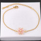 Shiny Flower Zircon Bracelet [304 Stainless Steel,18K Gold Plated,Copper]