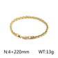 Rope Chain Bracelet [304 Stainless Steel 18K Gold Plated]