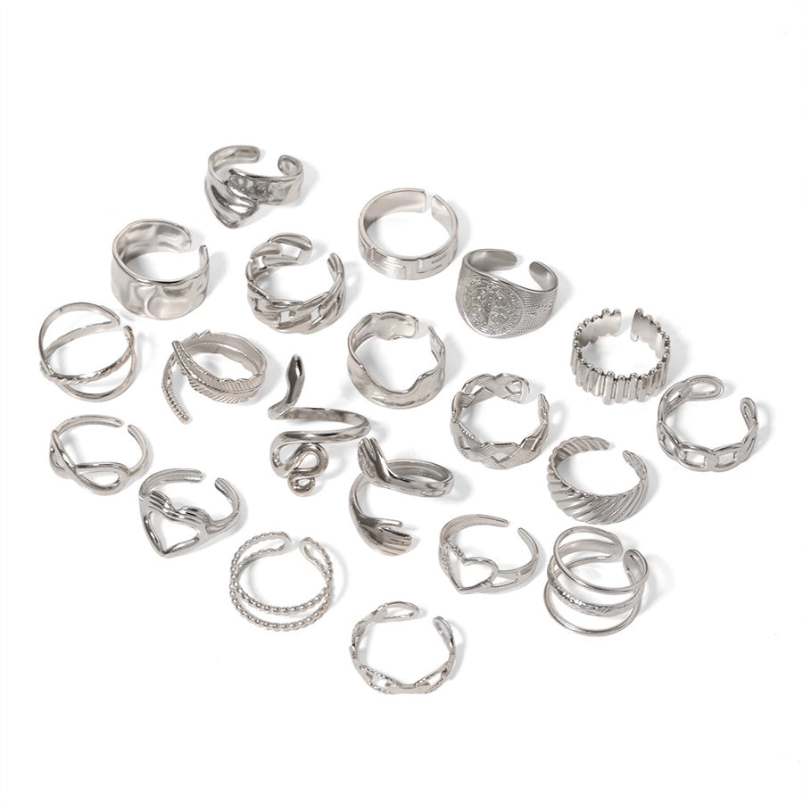 Mix Designs Silver Ring [Stainless Steel]