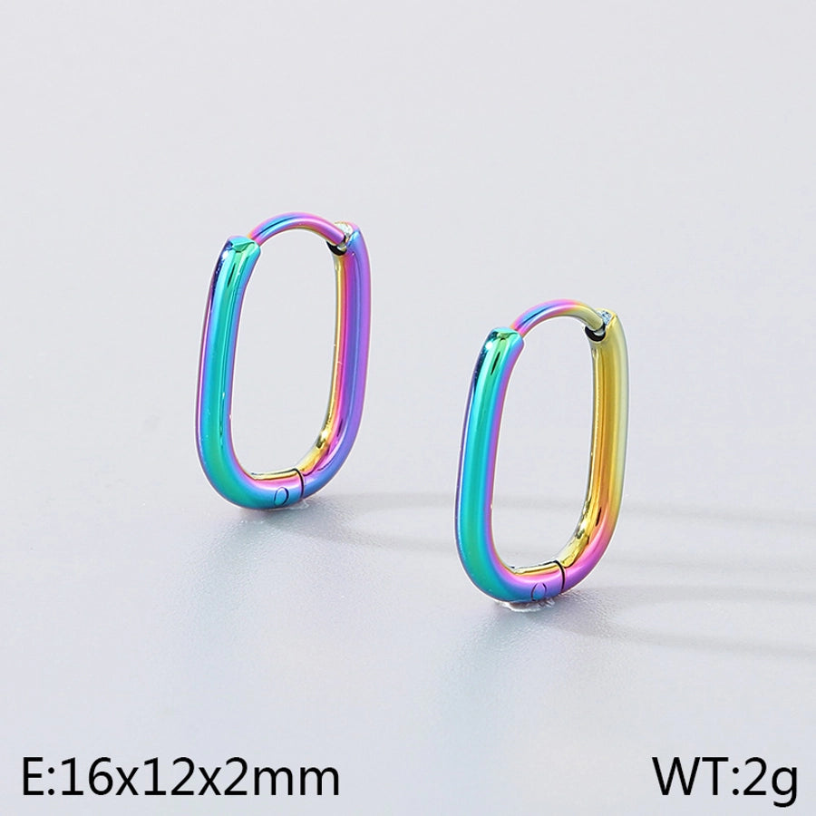 U-Shaped Earrings [Stainless Steel]