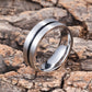 Simple Style Solid Color Stripe Ring [304 Stainless Steel]