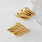 Wings Earrings [304 Stainless Steel,16K Gold Plated]