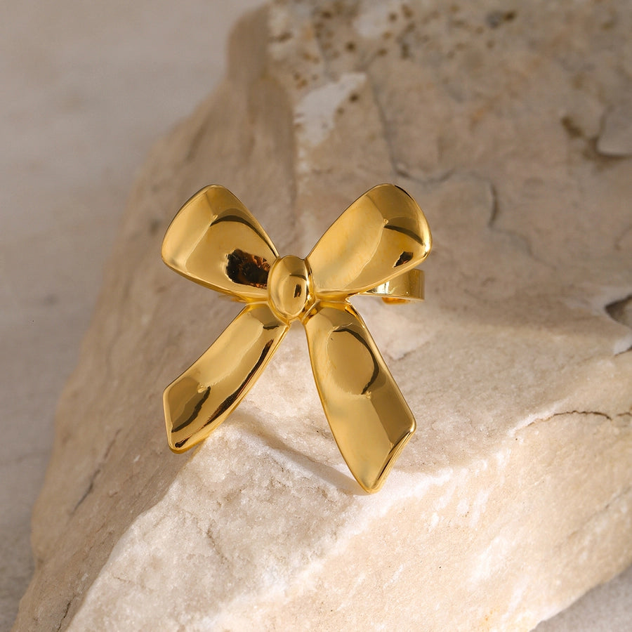 Bow Knot Ring [304 Stainless Steel 18K Gold Plated]