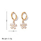 Flower Zircon Earrings [304 Stainless Steel]