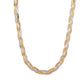 Twist Rose Gold Chain Bracelet/Necklace [304 Stainless Steel, 18K Gold Plated]