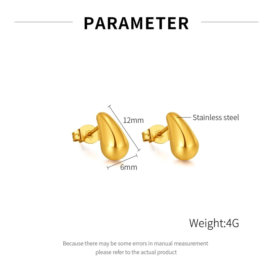 Kolczyki małe krople wody [304 stal nierdzewna]