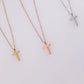 Cross Necklace [304 Stainless Steel,18K Gold Plated]