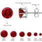 Boucles d'oreilles rouges rouges [304 en acier inoxydable]