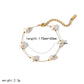 Artificial Pearl Heart Star Bracelets/Necklace [304 Stainless Steel,18K Gold Plated]