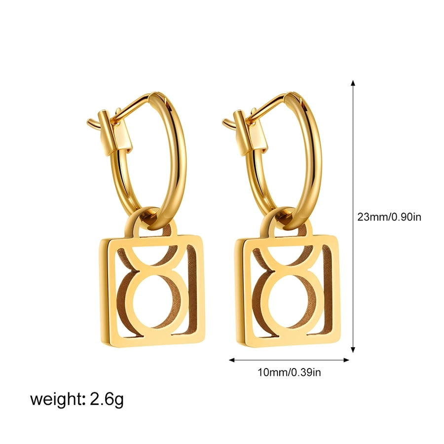 Constellation Hollow Out Drop Earrings [304 Stainless Steel]