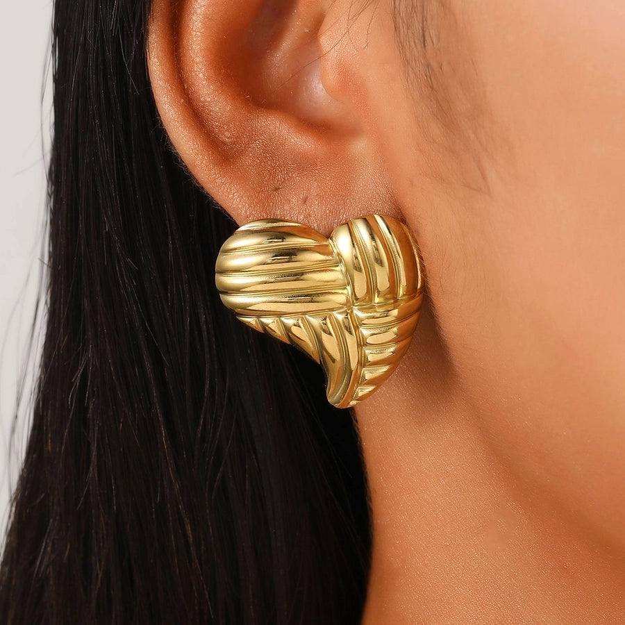 Mix Designs Earrings [304 Stainless Steel, 18K Gold Plated]