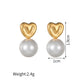 Pearl Gold Earrings [304 Stainless Steel]