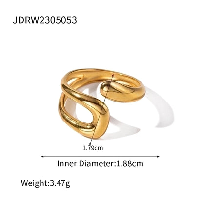 Irregular Solid Color Open Ring [304 Stainless Steel]