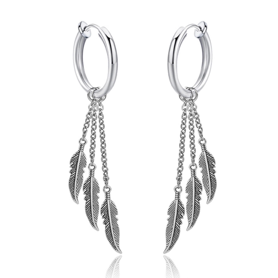 Three Leaf Earrings [Stainless Steel]