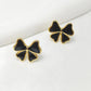 Bow Knot Enamel Earrings [304 Stainless Steel]