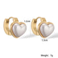 Heart Shape Artificial Pearls Earrings [304 Stainless Steel]