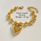 Nordic Style Star Heart Beaded Bracelets/Necklace [304 Stainless Steel,16K Gold Plated]