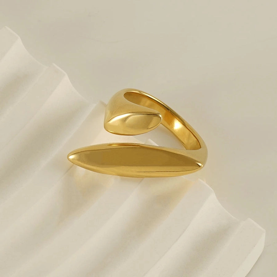 French Style Plating Ring [304 Stainless Steel 18K Gold Plated]