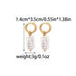 Baroque Style Irregular Imitation Pearl Drop Earrings [304 Stainless Steel,14K Gold Plated]