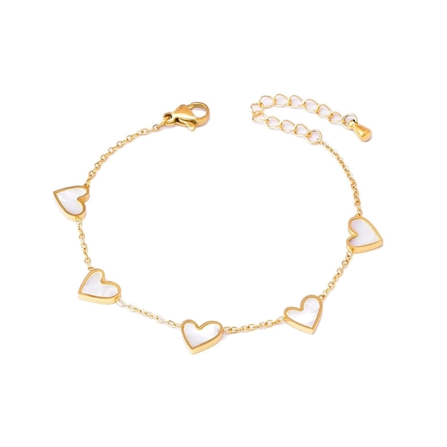 Star/Flower/Butterfly Shell Bracelets [304 Stainless Steel,18K Gold Plated]