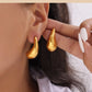 Water Droplets Earrings [304 Stainless Steel,18K Gold Plated]