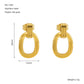 Mix Design Drop Earrings [304 Stainless Steel, 18K Gold Plated]