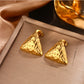 Mix Designs Earrings [304 Stainless Steel,18K Gold Plated]