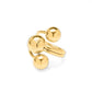 Gold Beads Ring [304 Stainless Steel, 18K Gold Plated]